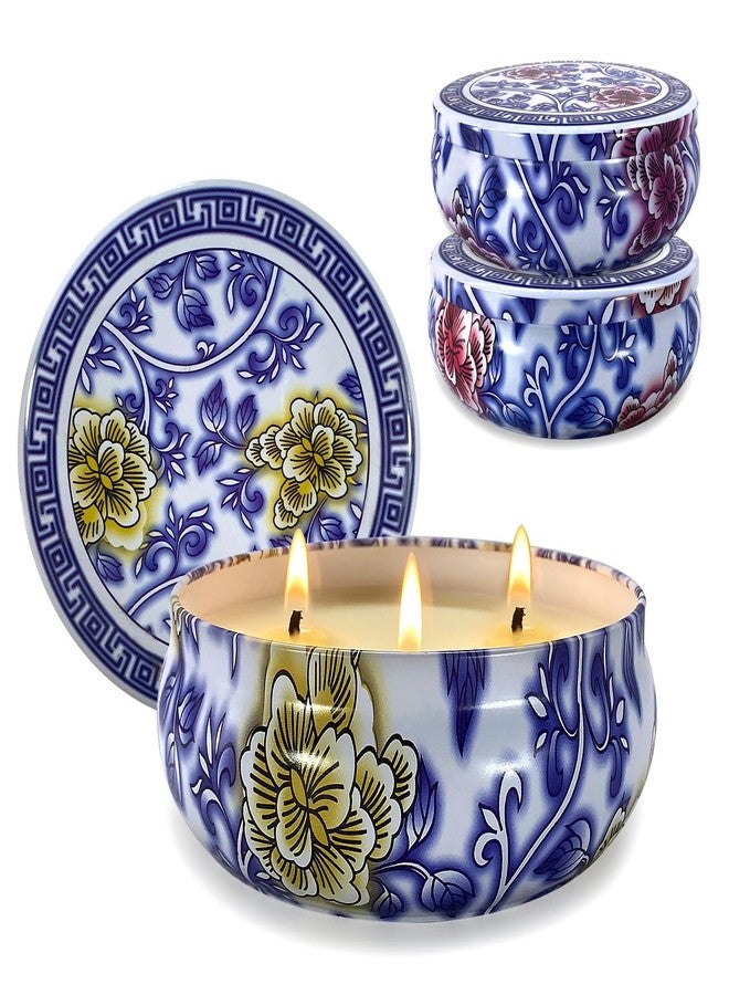 Jeximing 3 Wick Large Citronella Candle & Rosemary Scented Candle & Sage Scented Candle, 3 Pack 13.5oz Outdoor Candles, Soy Wax Candle Set for Indoor, Up to 200hrs Burning Emergency Candles - Image 1